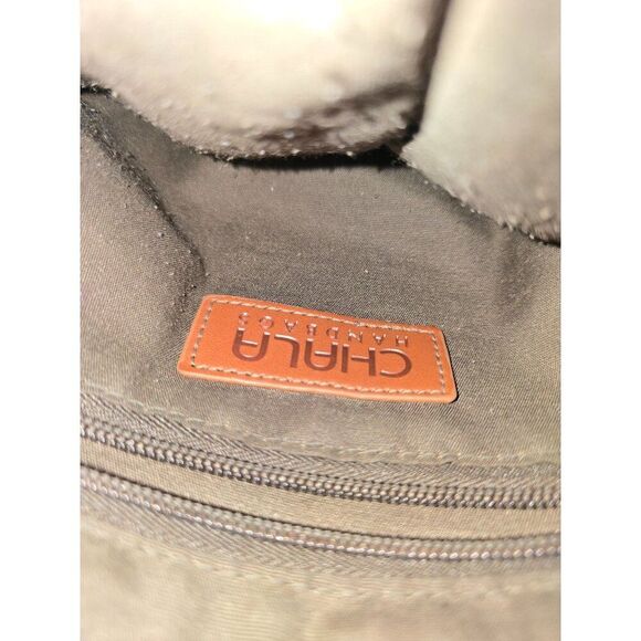 Chala Brown Faux Leather Crossbody Bag With Fox Charm & Zippered Pockets boho - Picture 10 of 12